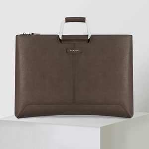 테일러 남자 가죽 서류가방 T11003 브라운 /  라지