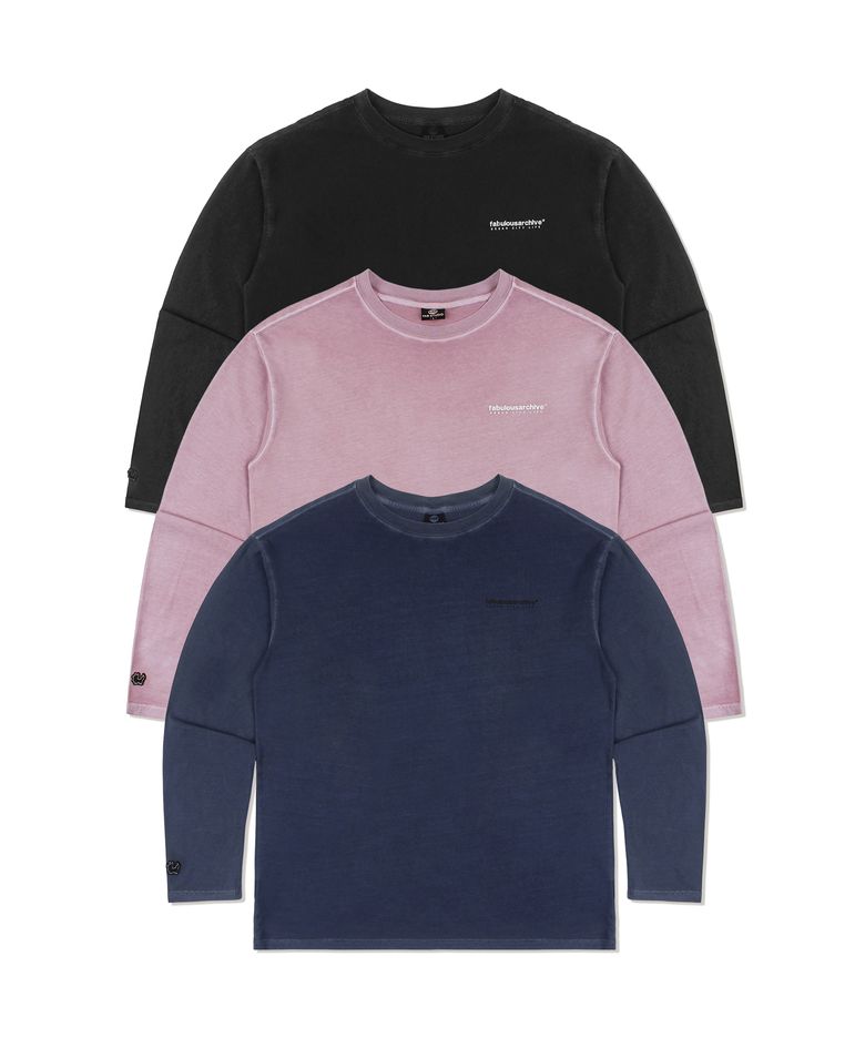 [3-PACK/여름원단] 오버핏 피그먼트 싱글 긴팔티(FCB1TS244M)