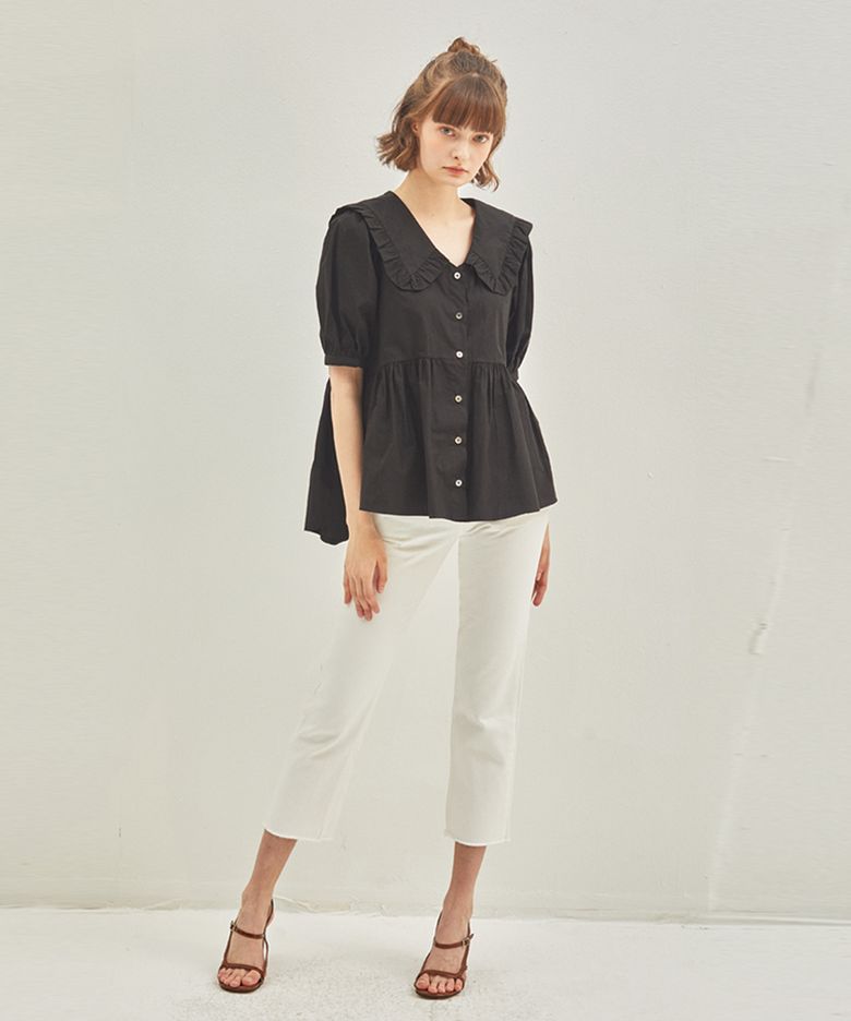 Lilly Frill Blouse Black