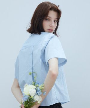 LQ BACK SLIT SHIRT(SKY BLUE)