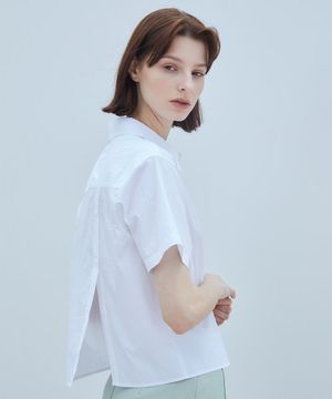 LQ BACK SLIT SHIRT(WHITE)
