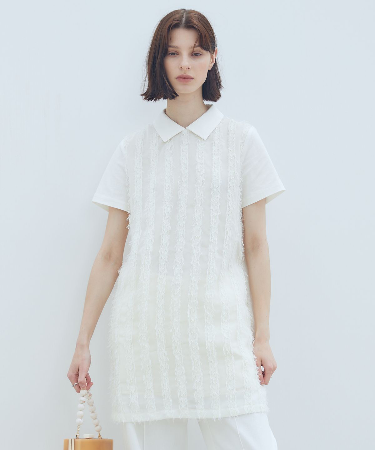 라티젠(LARTIGENT) LQ COLLAR LACE DRESS(IVORY)