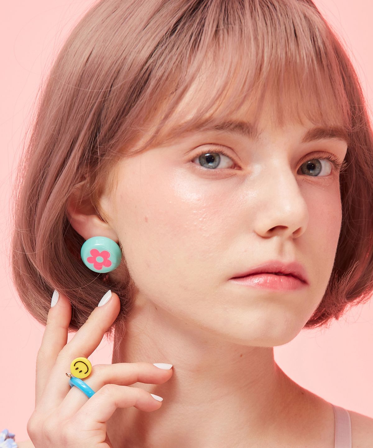 마이부(MY BOO) Flower Button - mint