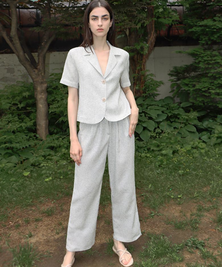 팬시 트위드 멜란지 아이보리 팬츠 _ Fancy Tweed Melange IV PT