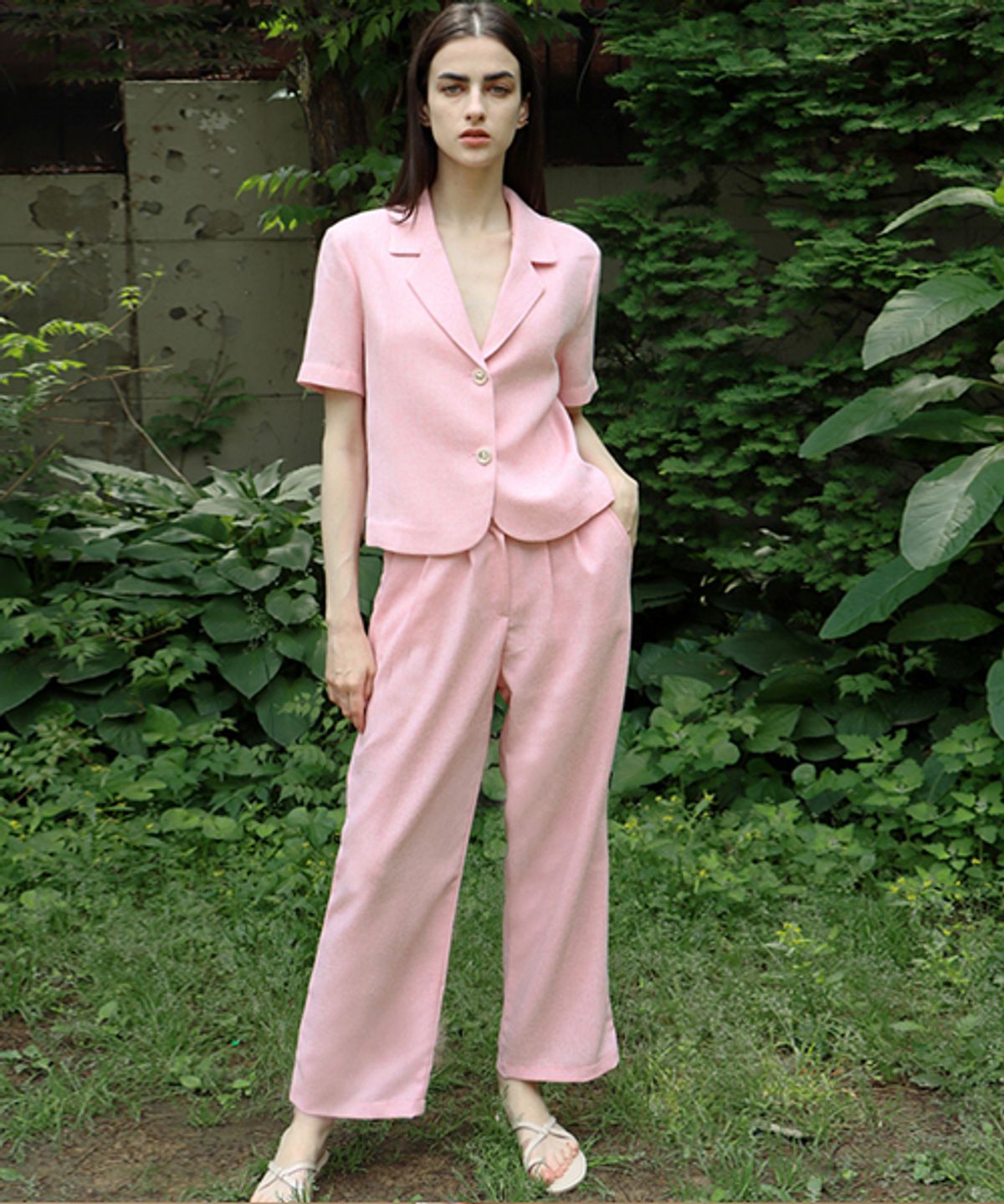 데미지니모닉(DAMAGE MNEMONIC) 팬시 트위드 핑크 팬츠 _ Fancy Tweed Pink PT