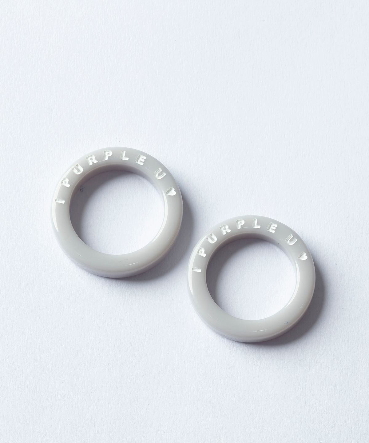 마이부(MY BOO) Lettering Ring - gray