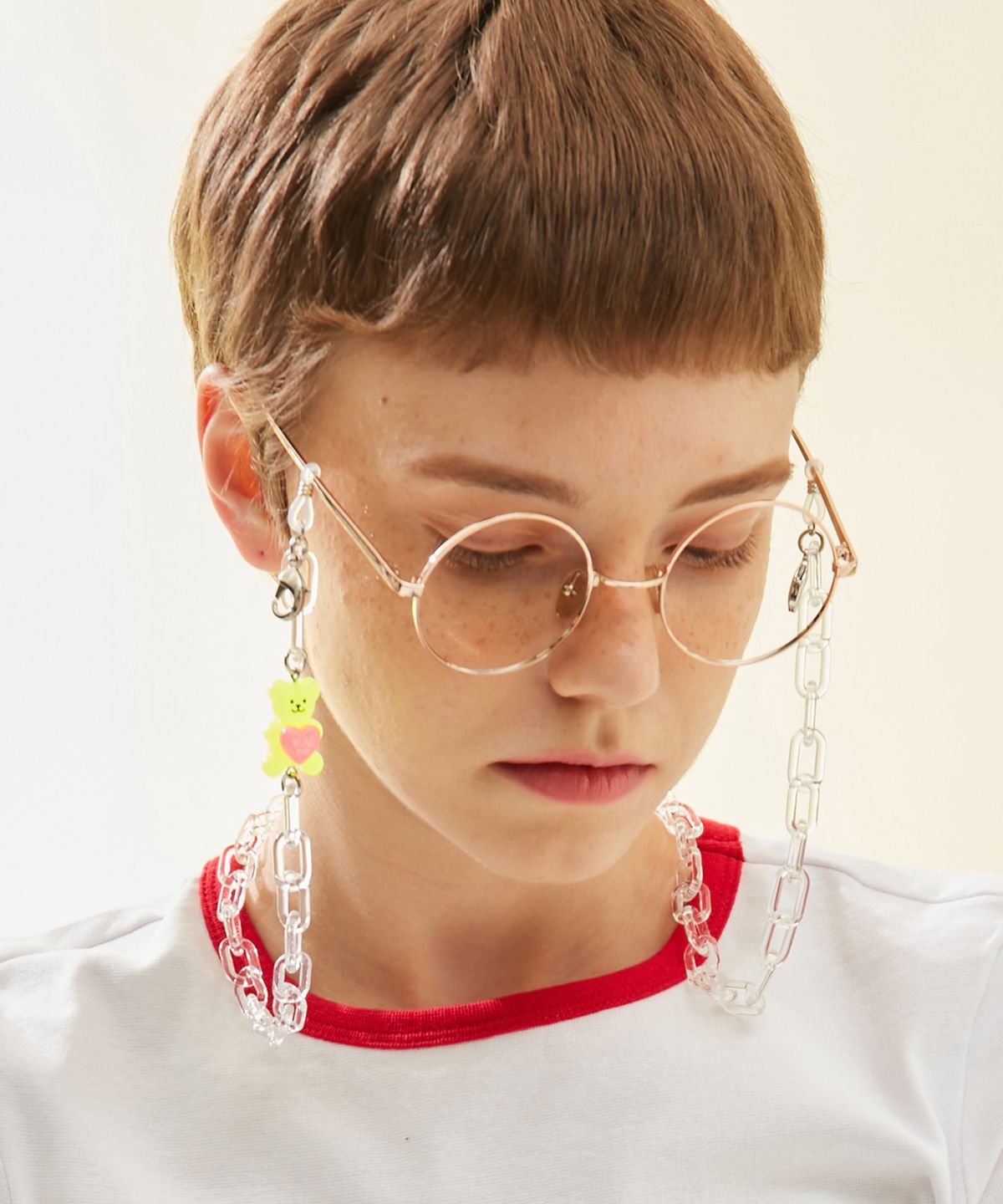 마이부(MY BOO) MY TeddyBear Mask  Eyeglasses Chain - clear