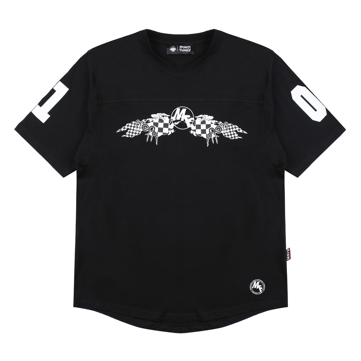 몽키플라워(Monkey Flower) 공용  크라우드 프린트 반팔티셔츠/MM1WTS17U BLACK