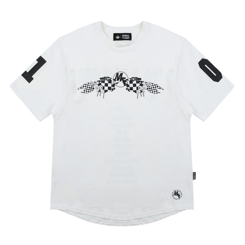 공용  크라우드 프린트 반팔티셔츠/MM1WTS17U WHITE