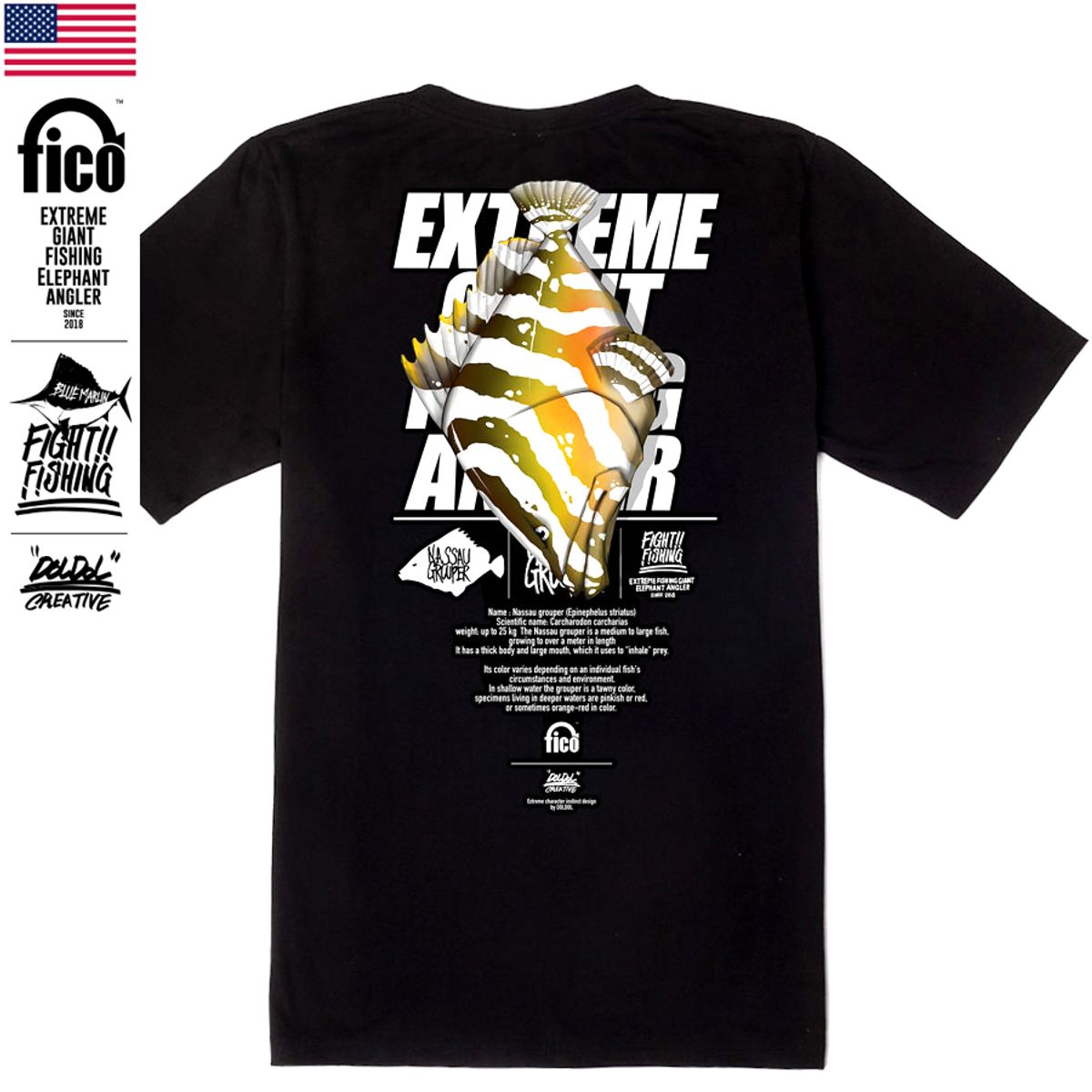 돌돌(DOLDOL) FICO_tshirts-56 익스트림 낚시 브랜드 피코 캐릭터 그래픽 티셔츠