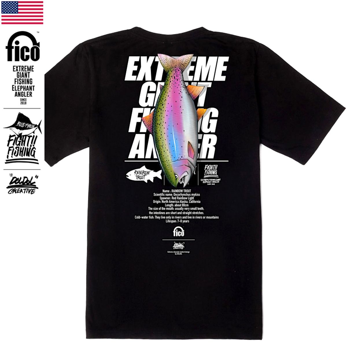 돌돌(DOLDOL) FICO_tshirts-57 익스트림 낚시 브랜드 피코 캐릭터 그래픽 티셔츠