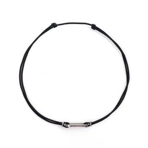 써지컬스틸 타원링 포인트 발찌 (Y2101-AC019_BK)