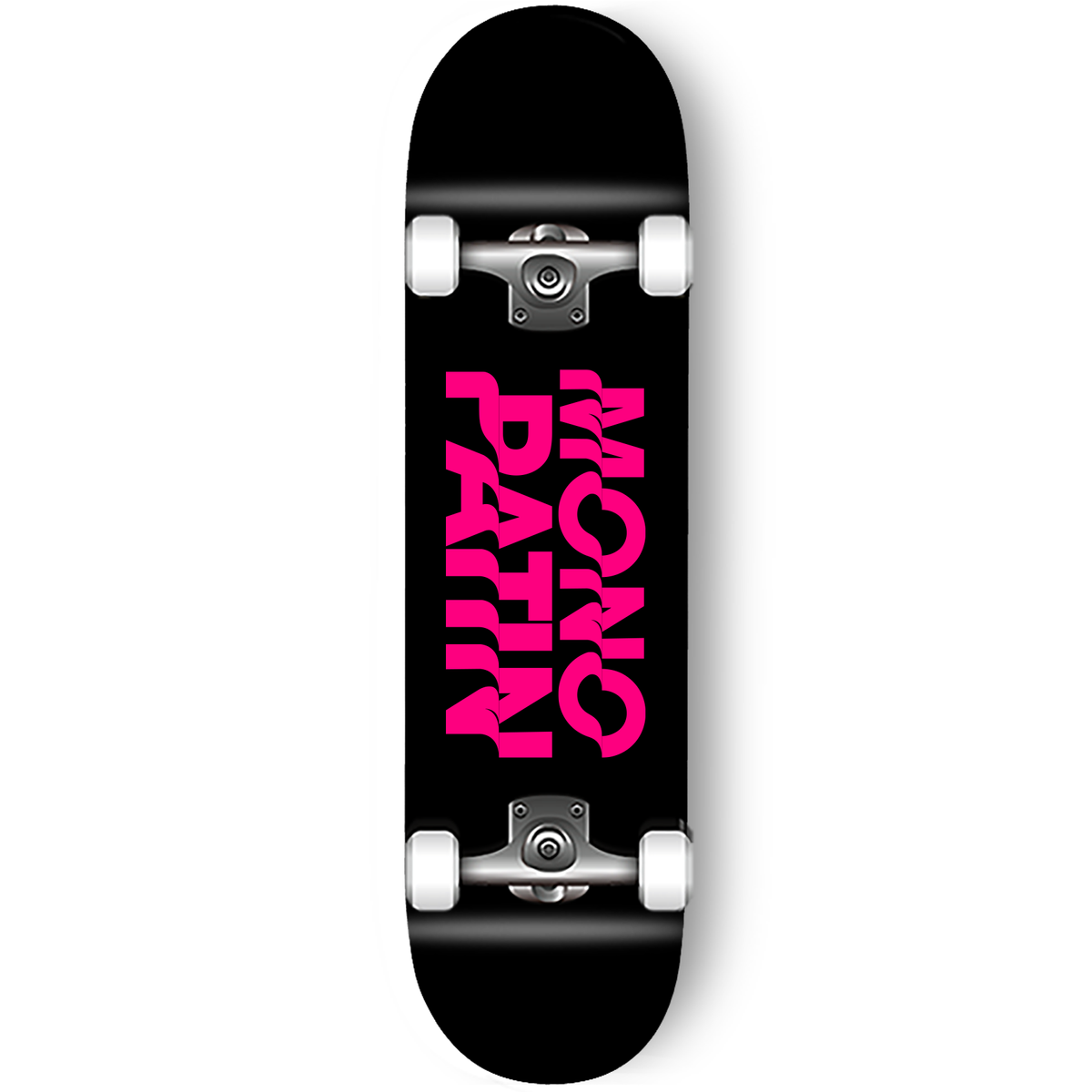 모노파틴(MONOPATIN) flag logo skateboard - neon pink