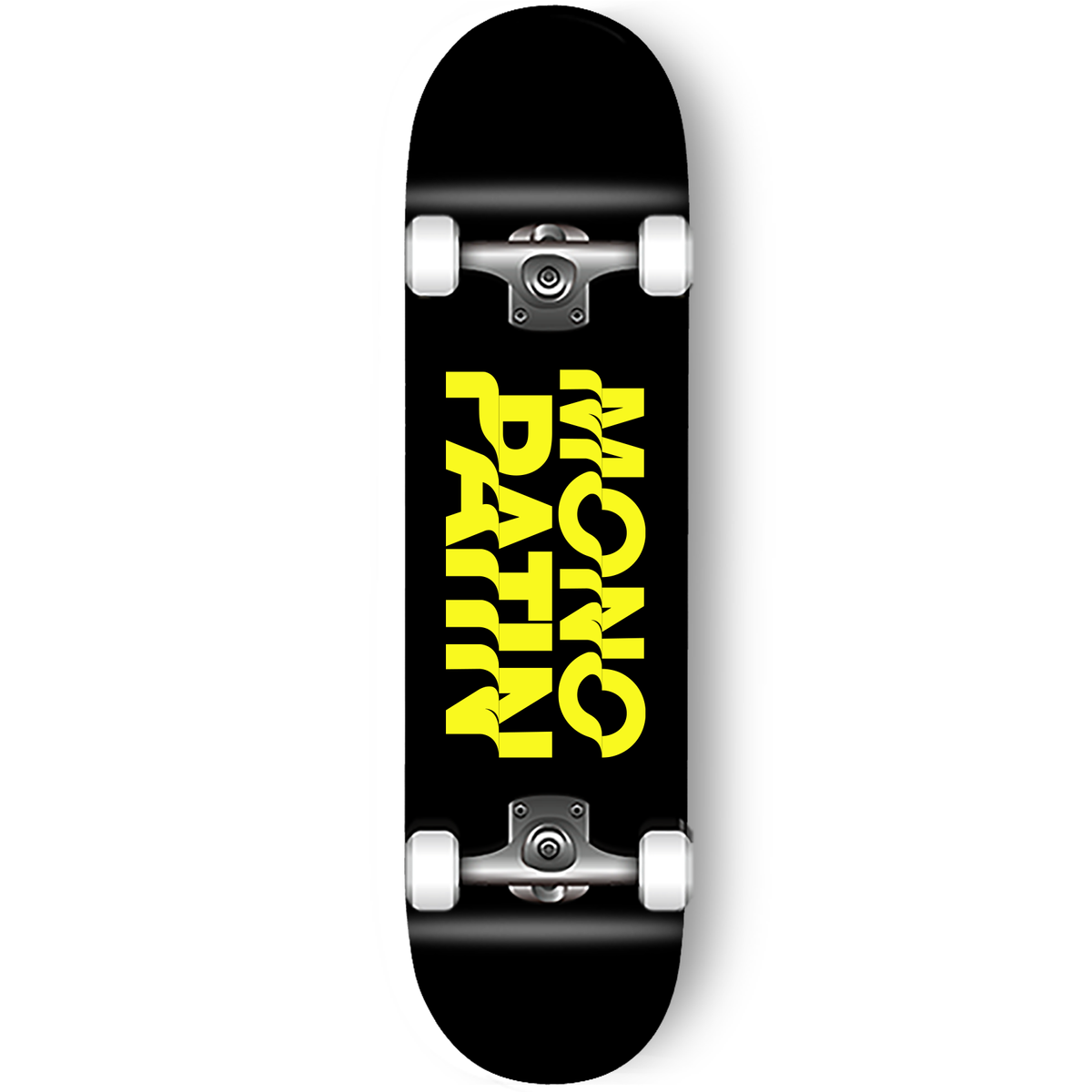 모노파틴(MONOPATIN) flag logo skateboard - neon yellow