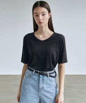 BASIC HALF TEE_BLACK