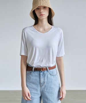 BASIC HALF TEE_WHITE