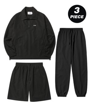 [SET] 스테디 라이트 아노락 3P 셋업 블랙