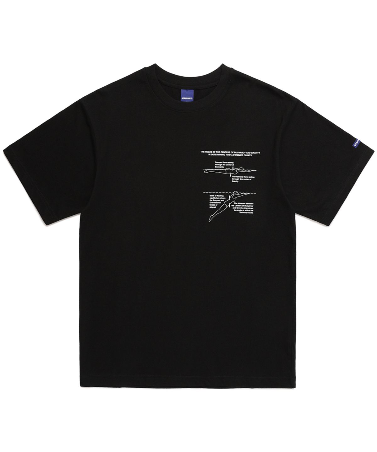 스텝온리(STAFFONLY) SWIMMING GUIDE TEE (BLACK)