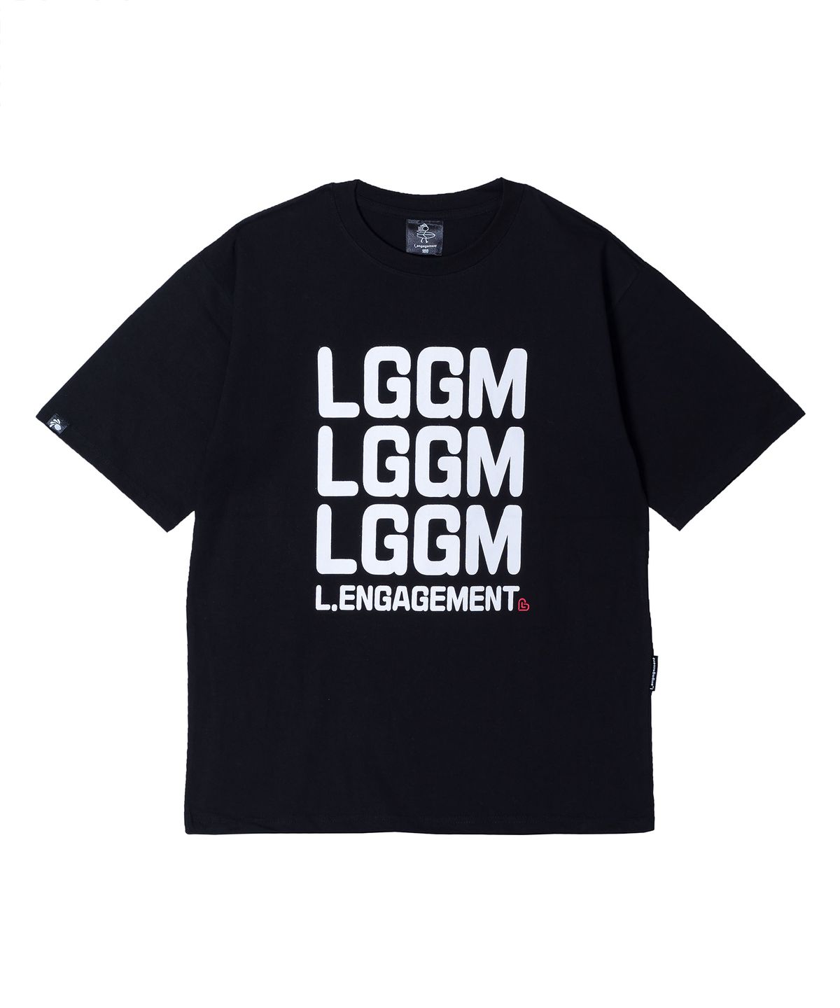랑가주망(LENGAGEMENT) 클래식핏 스퀘어 로고 반팔티 [화이트]