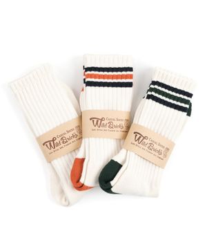 VIN TENNIS SOCKS SET (ivory/orange/green)