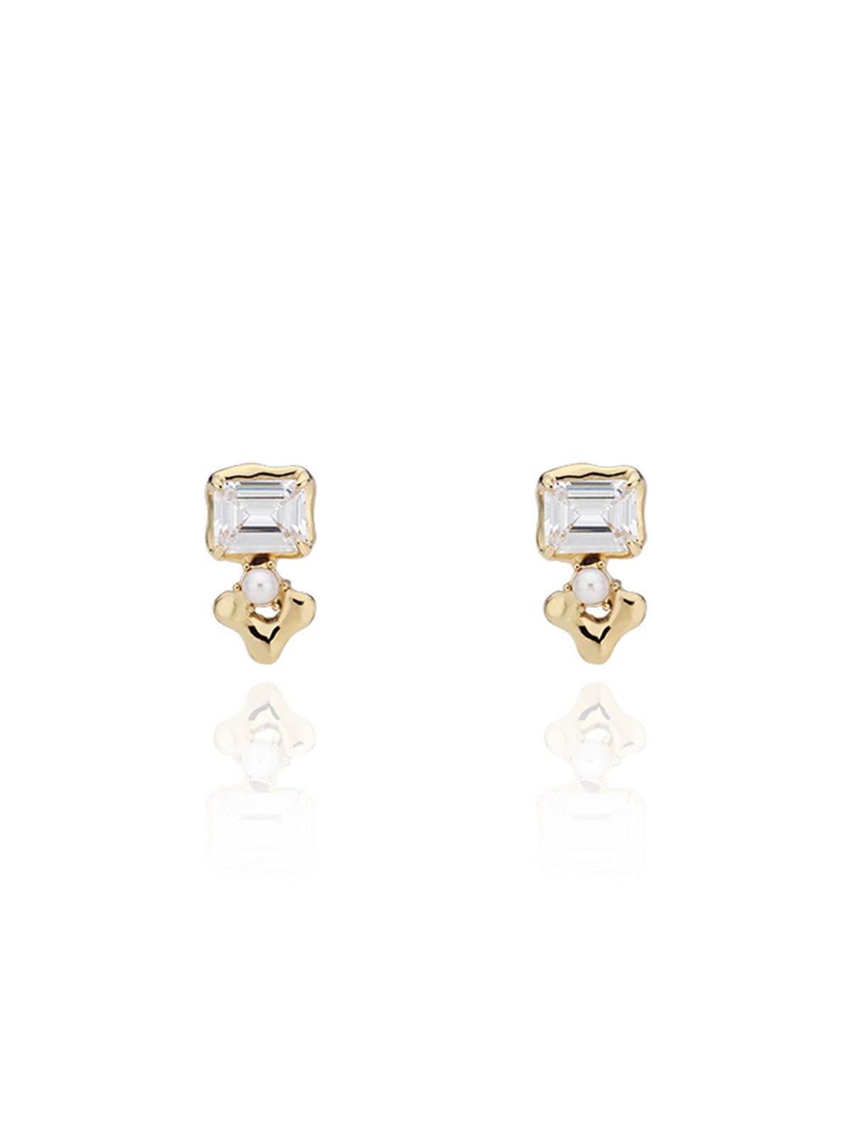 파피(POPPI) Water light earrings (Wihte)