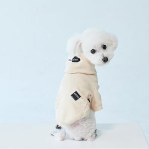 NO PLAN 클라우드 로고 퍼피 후디_아이보리