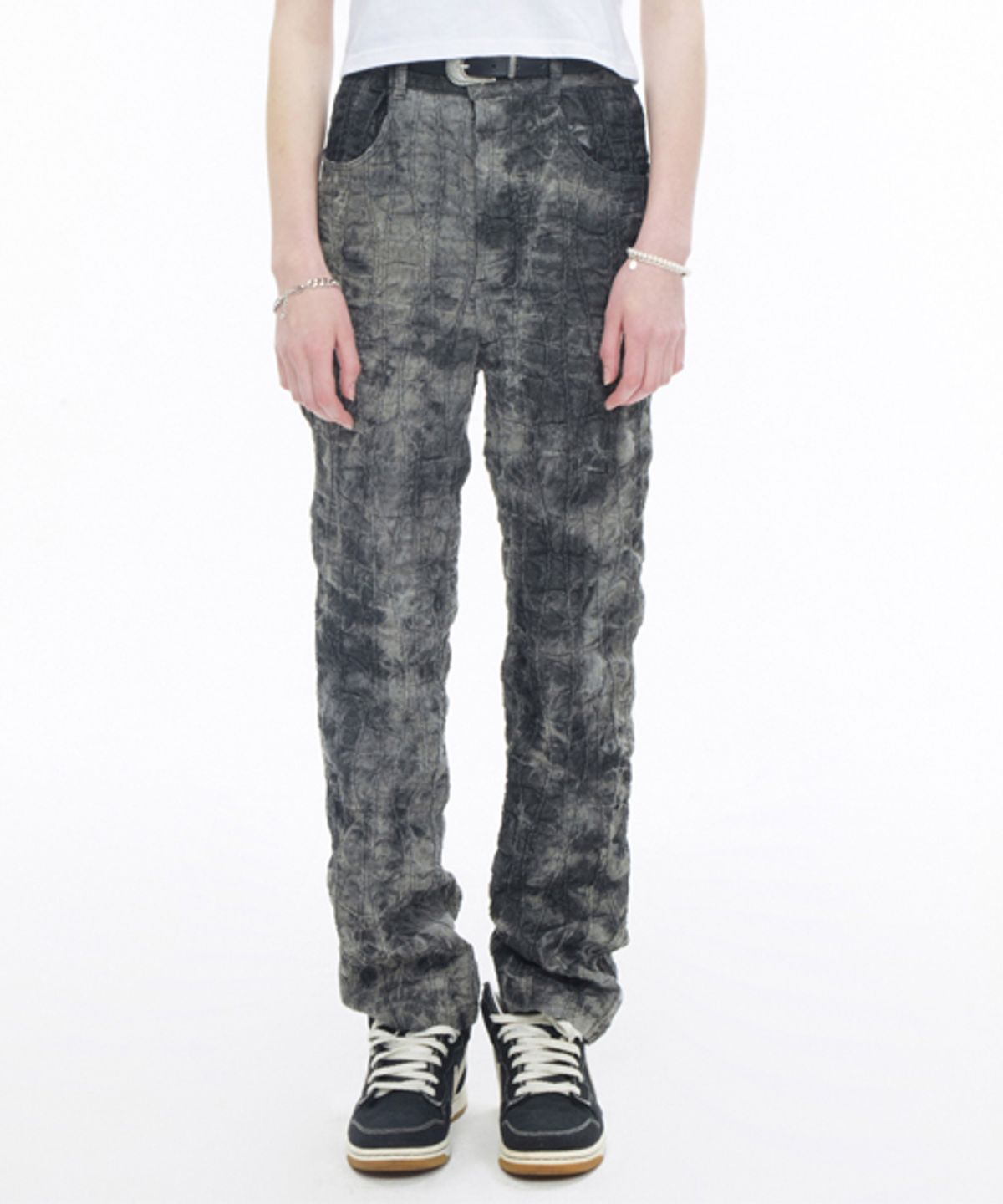 그레이티스트(THE GREATEST) Wrinkle Denim BK