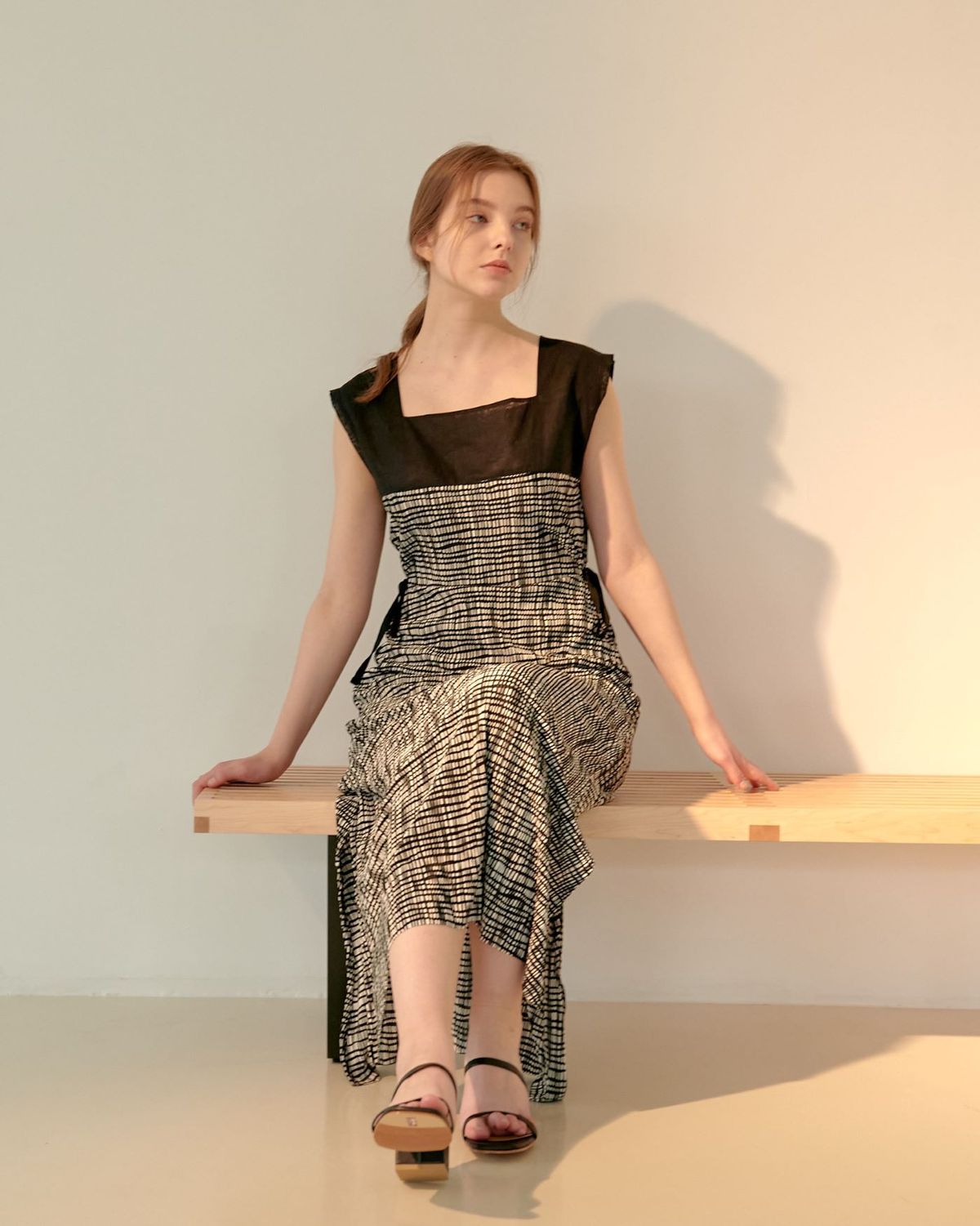 피노블랑코(PINO BLANCO) Black Ripple Onepiece