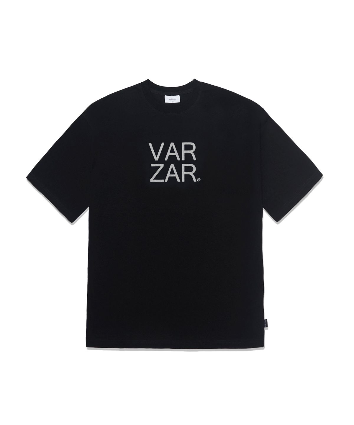 바잘(VARZAR) 오리지널 실버 빅로고 반팔 티셔츠 블랙