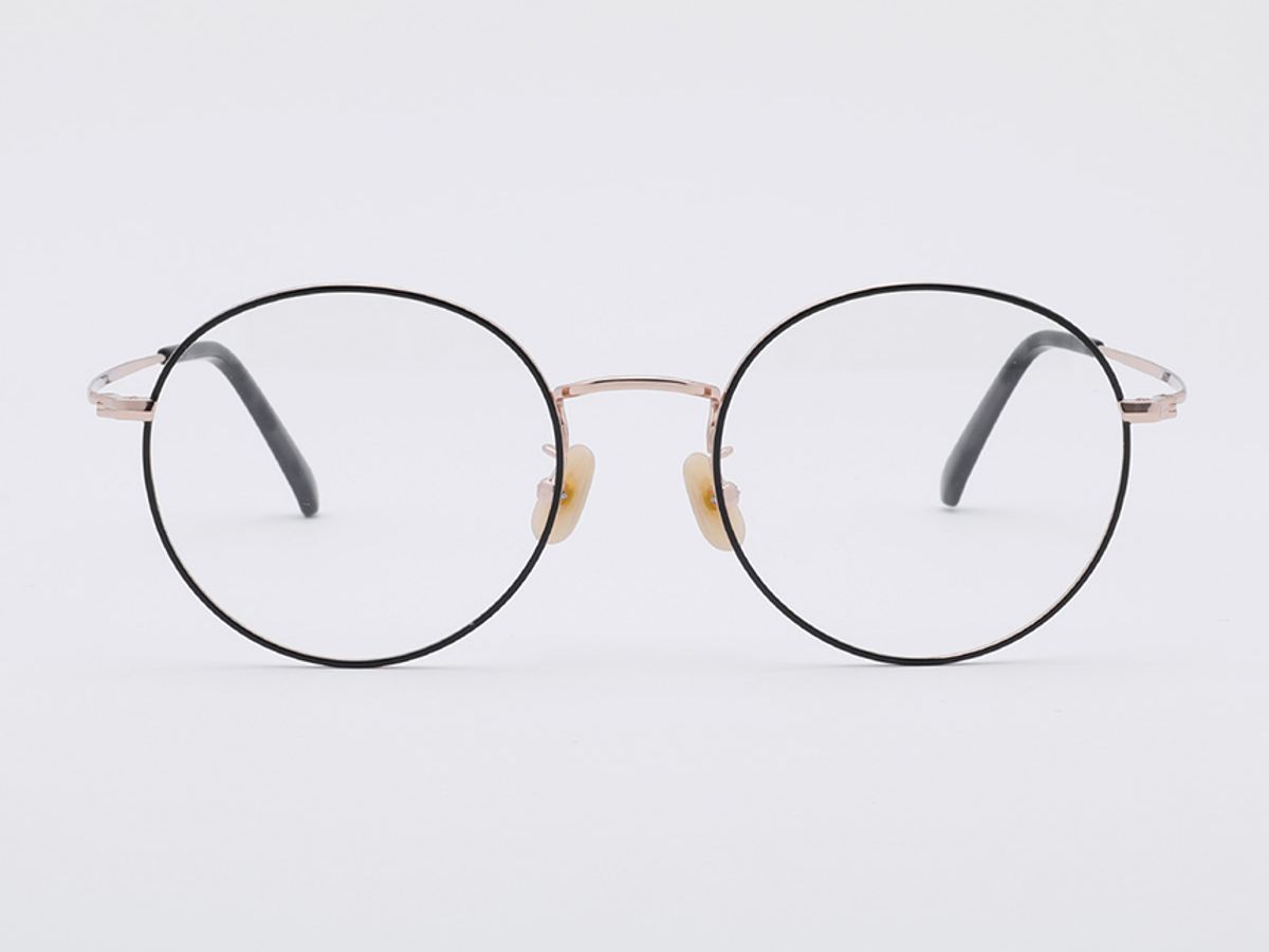 알로아이웨어(ALO EYEWEAR) [ALOXROUNZ] AR8101A C3 오버사이즈 블랙/로즈골드 라운드 안경테
