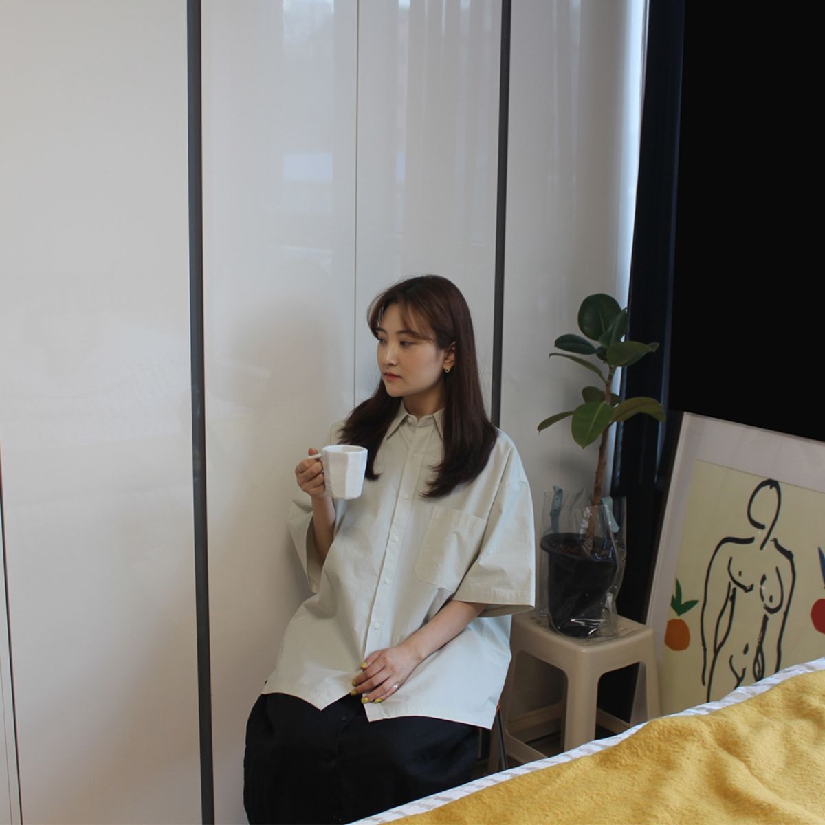 세울리앙(SEOULIEN) chemise craquante [sable]