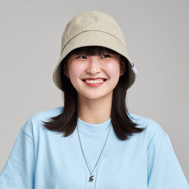 뉴 BK 라벨 워싱 버킷햇 (베이지)
