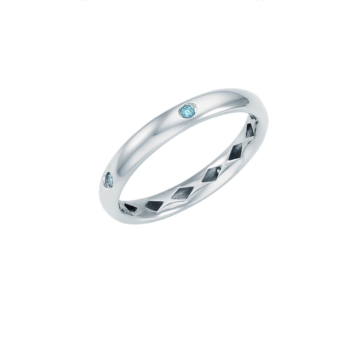 로이드(LLOYD) DIAMOND 14K GOLD 런던드롭 블루 할로우링 LRF21118D