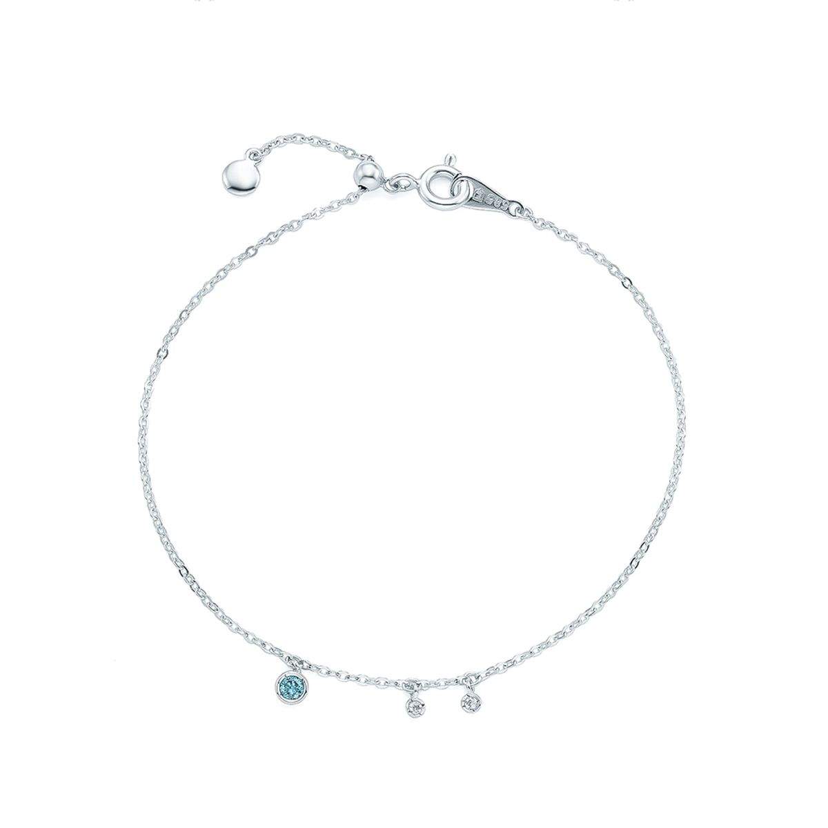 로이드(LLOYD) L-DIAMOND 14K GOLD 런던드롭 블루&화이트 다이아팔찌 LWF21037D