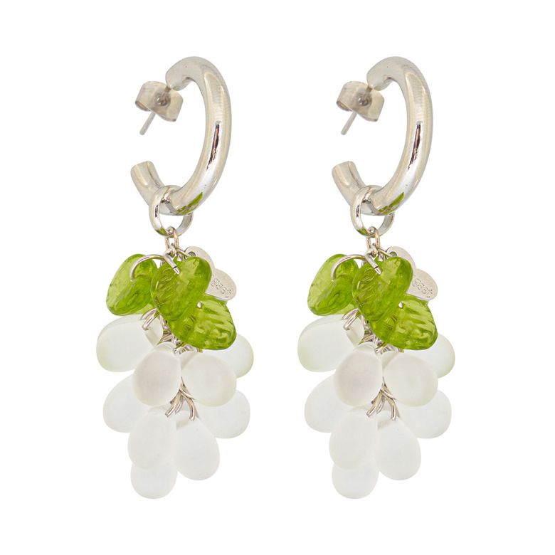 Grape Earrings (White)