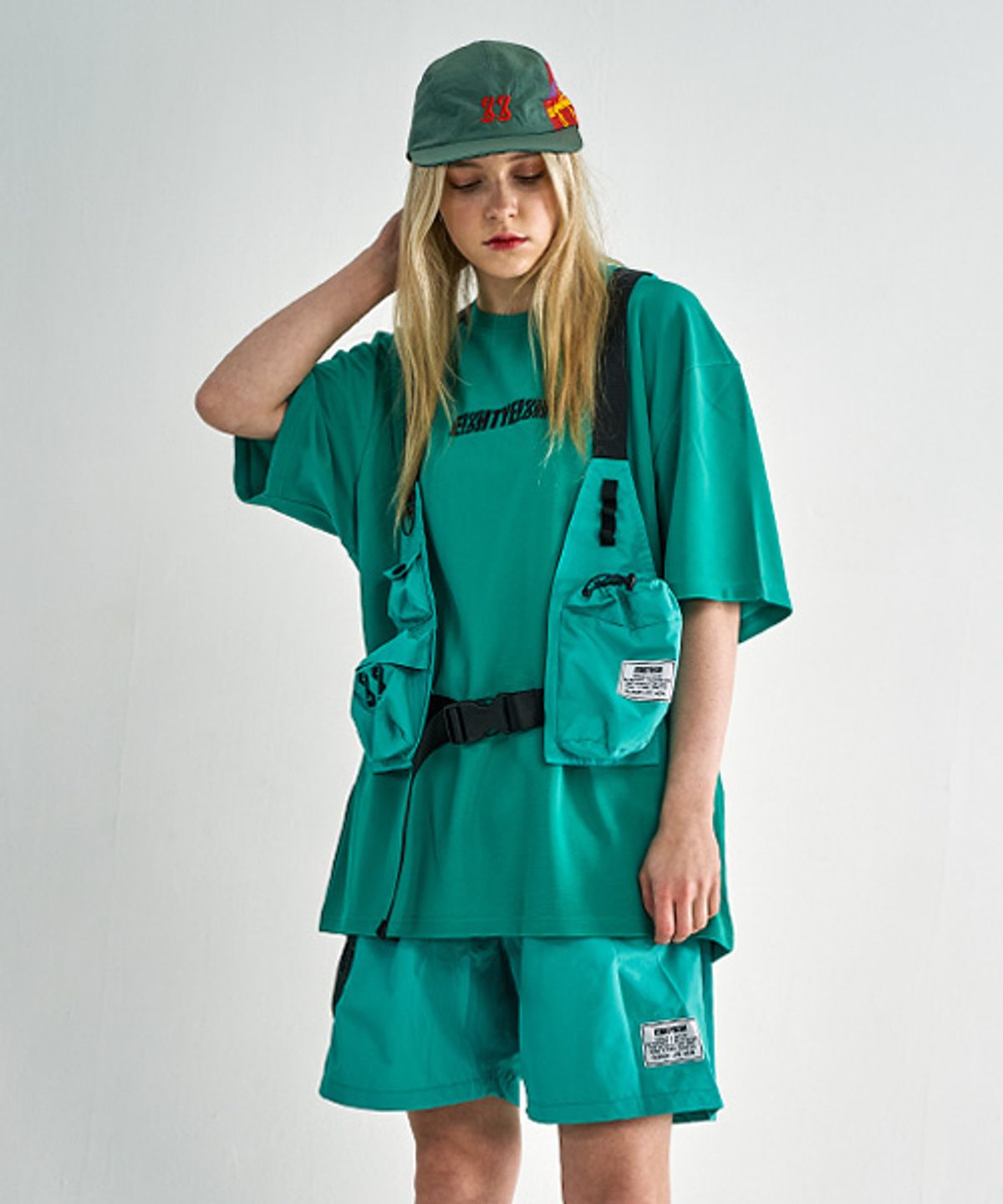 88리미티드(88LIMITED) BREATHBRIC T-shirt (GREEN)