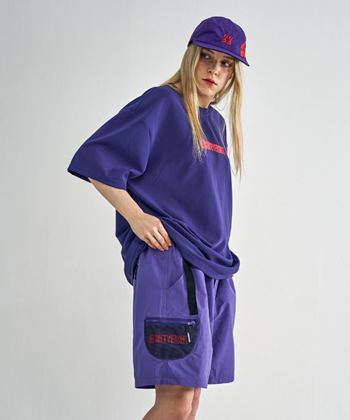 88리미티드(88LIMITED) BREATHBRIC T-shirt (PURPLE)