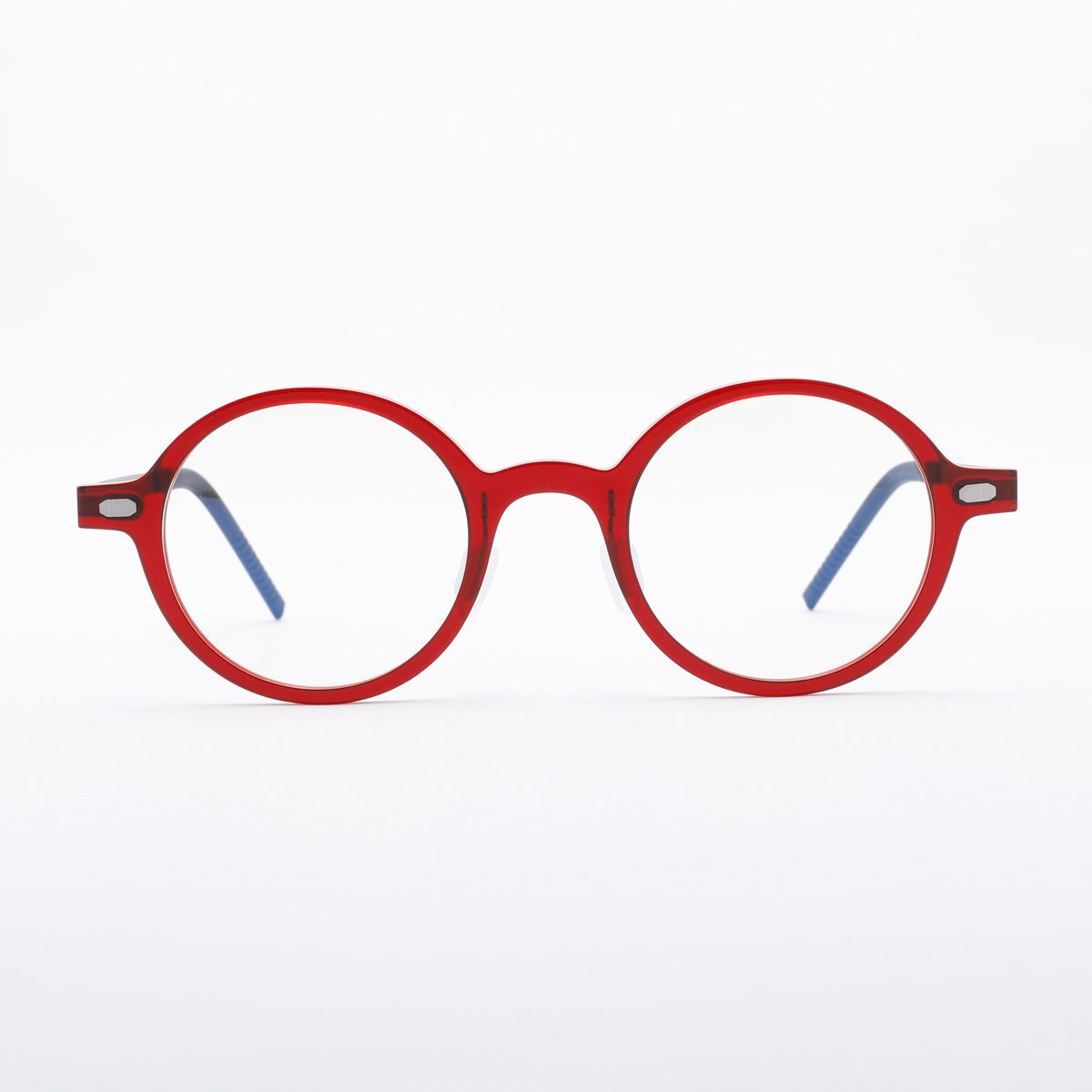 알로아이웨어(ALO EYEWEAR) [ALOXROUNZ] The air ARA5103 C4 초경량 라운드 오버사이즈 투명 레드 안경테