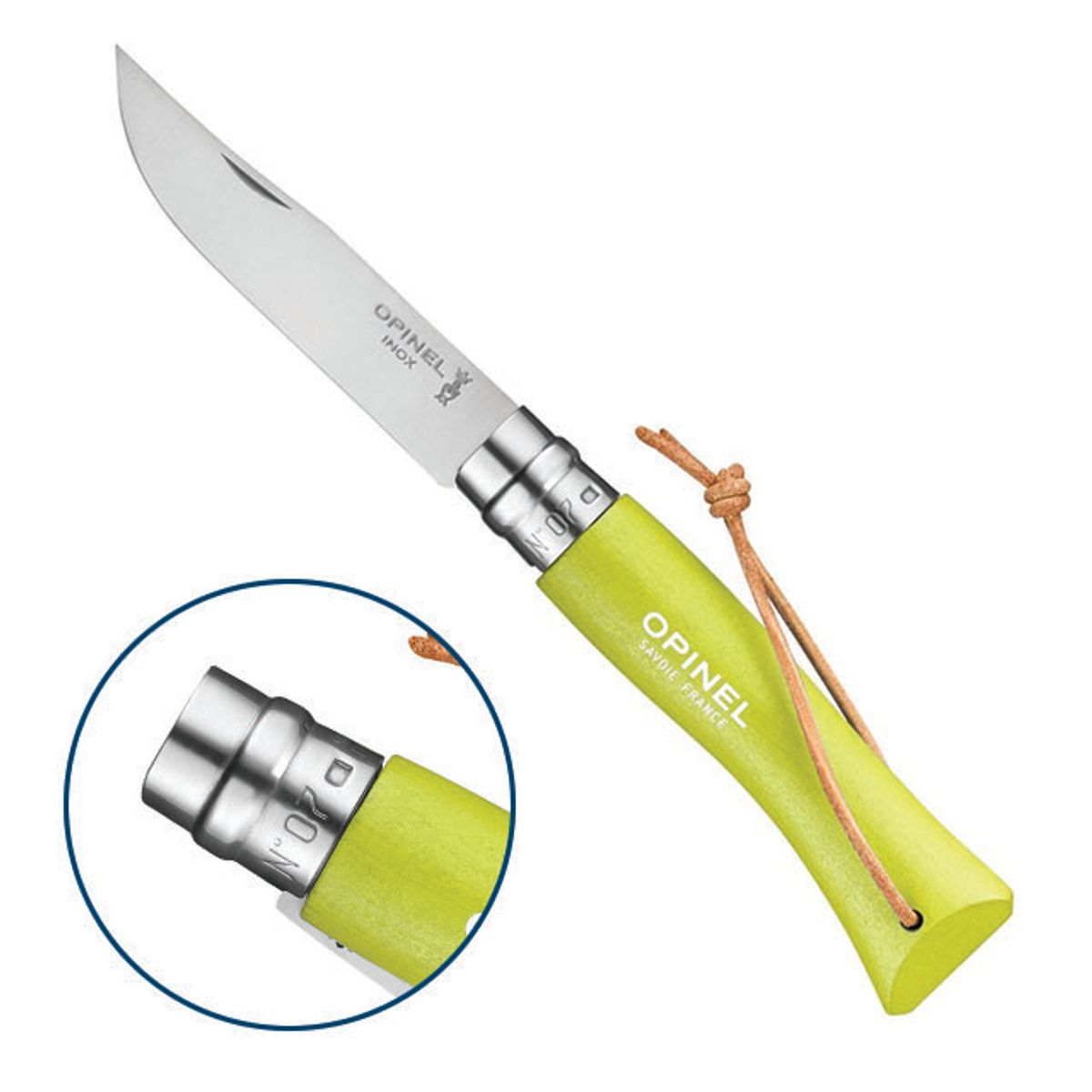 오피넬(OPINEL) 프랑스 캠핑 나이프 클래식 7번 칼라코드(옐로우)