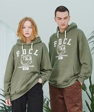 [21SS] FG5121 업셋불독 아치로고 후드 포레스트그린