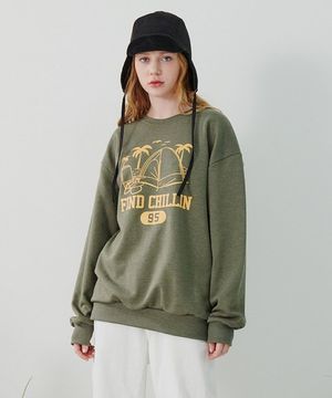 FG2121 발리비치 로고 맨투맨 포레스트그린