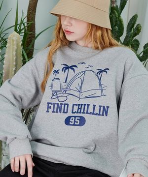 MG2121 발리비치 로고 맨투맨 멜란지그레이