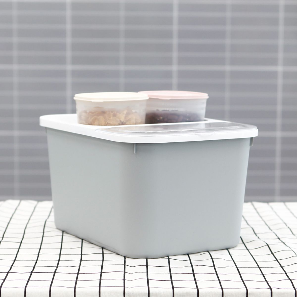 가쯔(KAZT) 마카롱 쌀통 10Kg+마카롱 다용도 잡곡통 900ml 2개