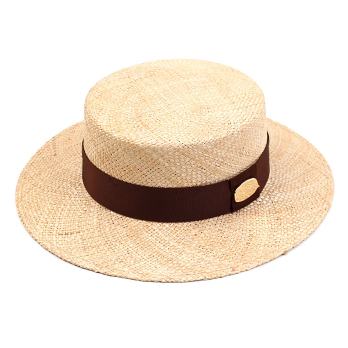 유니버셜 케미스트리(UNIVERSAL CHEMISTRY) Brown Line Bau Flat Fedora 파나마햇