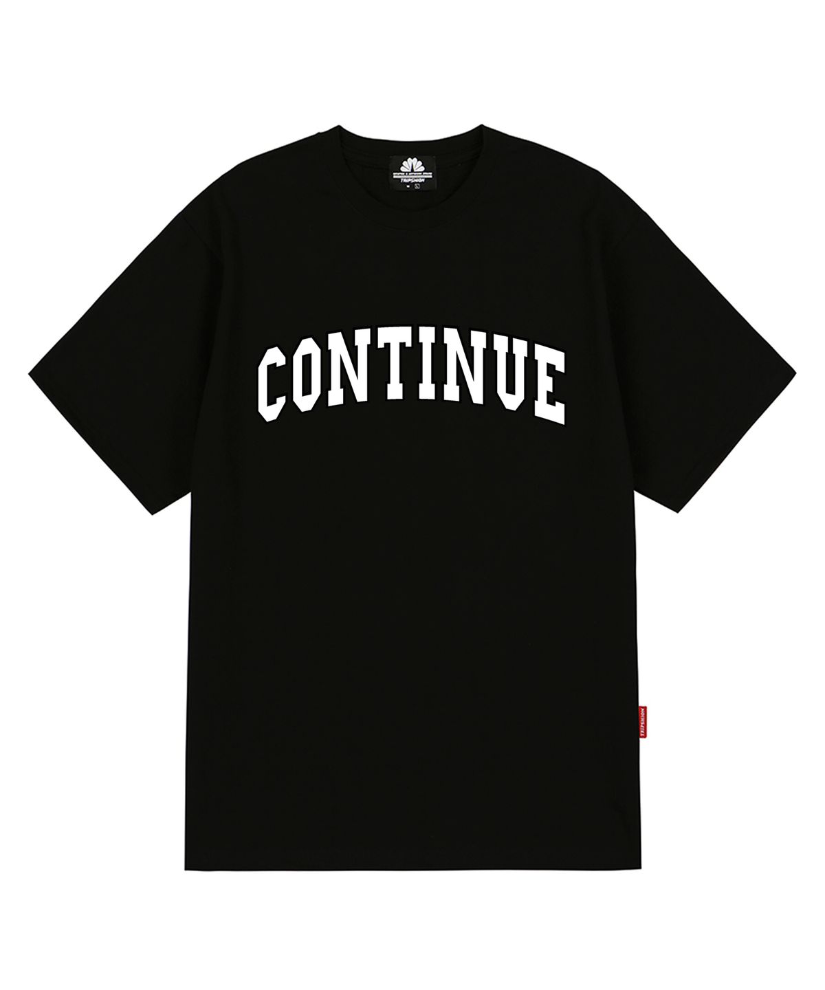 트립션(TRIPSHION) CONTINUE LOGO티셔츠 - 블랙