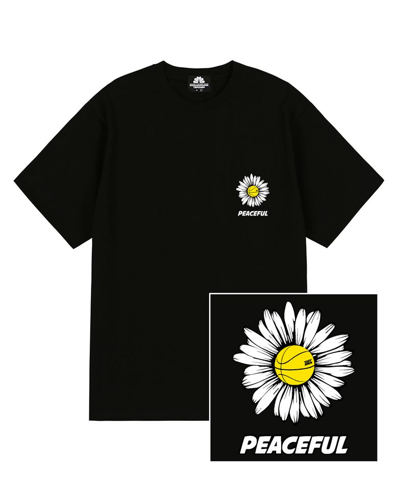 DAISY PEACEFUL LOGO 티셔츠 - 블랙