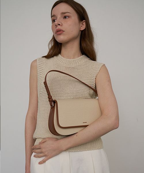MUSINSA | SQUARELINE Camel bag (Canvas Brown) - S009CVBR