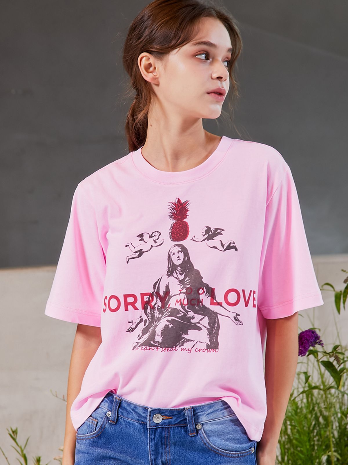 쏘리, 투 머치 러브(SORRY, TOO MUCH LOVE) Angel Pineapple Tee_Pink