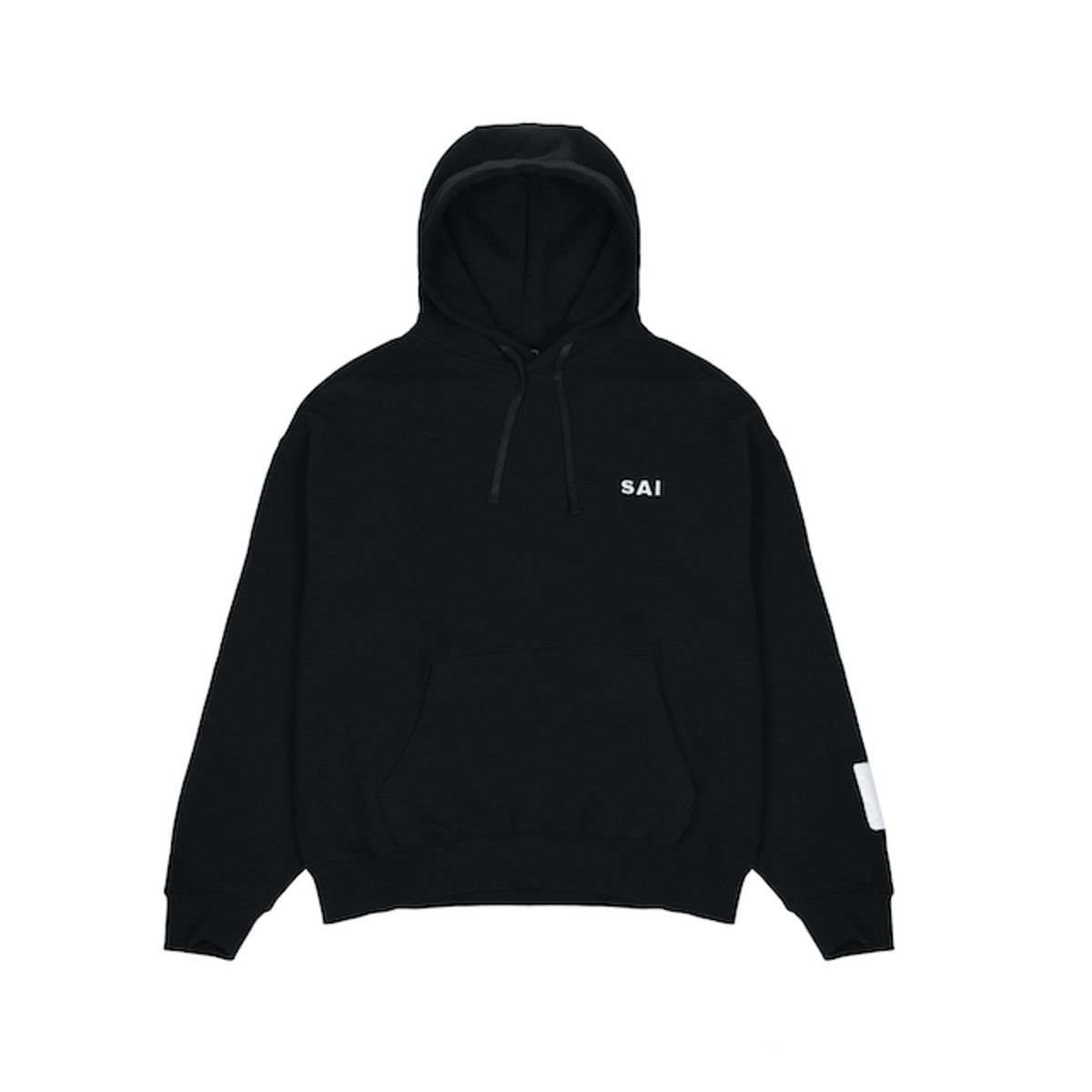 사이(SAI) 000 로고 스웻 후디 블랙