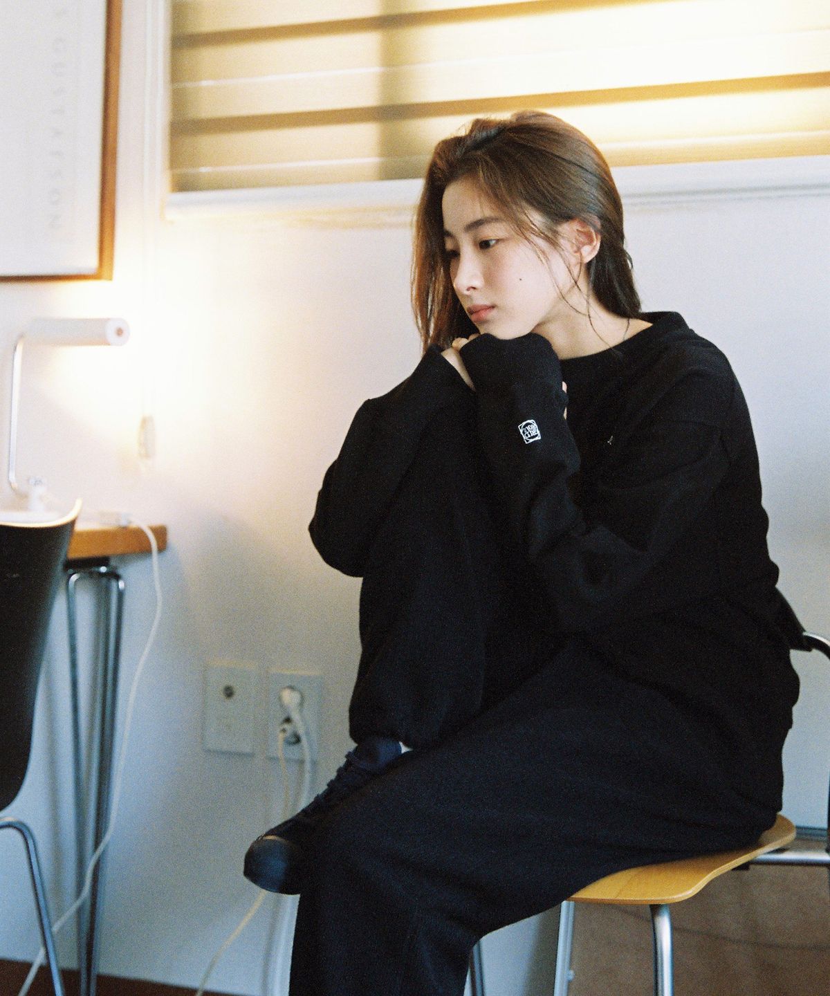 그리드서울(GRID_SEOUL) GRID SEOUL SIGNATURE LOGO SWEAT-SHIRT - BLACK